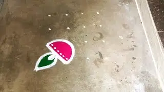 Aani madham color vilakku kolam designs/daily muggulu/simple color deepam rangoli designs