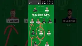CSK vs DC Fantasy Team #shorts #youtubeshorts #viralshorts