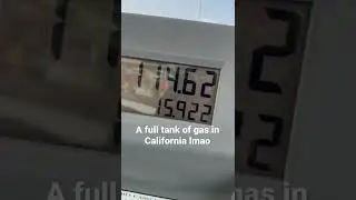 A full tank of gas in California lol #gas #gasprice #gasprices #thaddboii