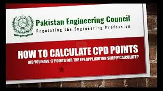 how to calculate CPD points for EPE Pakistan Engineering Council