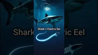 Shark + electric Eel hybrid shorts #shorts #animals #animalfusion #fusion #hybrids #hybridanimals