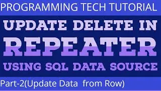 Edit Update Delete in Repeater With sql server net c# |  Update row in Repeater