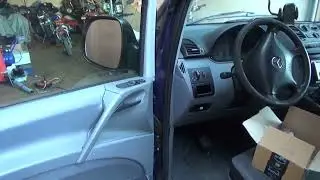 How to replace the front window regulator switch or module on a MERCEDES VITO W639.