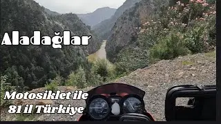 Motosiklet ile 81 il Türkiye turu.Yol Aladağlar/Adana.Küp şelalesi. #180