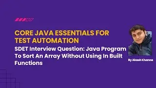 Java Program To Sort An Array Without Using In Built Functions