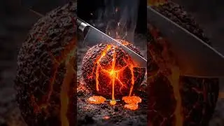 Cutting lava ball || Mind relaxing video ||#onesightstoryline ||#viral #ai #shorts #shortvideo