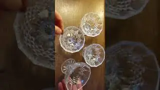 Set of 4 Vintage Lead Crystal Sundae Bowls