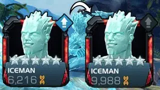 5 Star Iceman Rank 4 Rank Up & Gameplay - Marvel Contest Of Champions