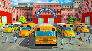 School Bus Driver Simulator - 3 Buses Unlocked | Bus Transporter - Android Gameplay FHD