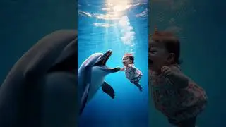 This cute baby girl was saved from adolphin by a beautiful peacock #story #cute #animals
