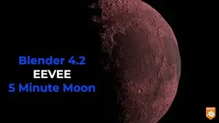 Fully Rendered Moon in under 5 minutes | Blender 4.2 EEVEE