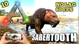 Taming Rex & Sabertooth for My Next Cave Run! - The Island upcoming boss fight Episode 10|Ark Mobile