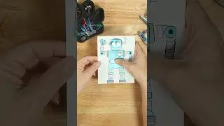 Belt Bot Paper Circuits Card #shorts #papercircuit #stem #stemeducation #steam #diycrafts