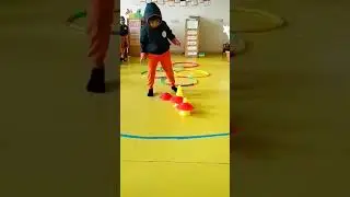 jumping on circle #activity #learning #funny