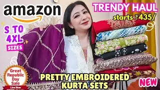Amazon Kurta Set Haul 🥰 Stylish Perfect Partywear Kurta Set ✨Office wear Suit Start ₹435/Upto 80%Off