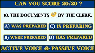 Advanced English Active & Passive Voice Grammar Quiz &ndash; Test Your Skills with MCQs