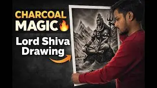 &ldquo;Mahadev in Meditation | Hyper-Realistic Lord Shiva Charcoal Drawing | Shiva Art Timelapse&rdquo;