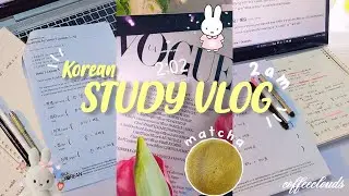 2AM Productive Study Vlog ☕ | Korean Language, Matcha Making, To-Do List, Cozy Aesthetic ✨