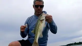 Smashing bass on a tube at Logan Martin lake July 2025