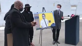 John Lewis mural rendering unveiling