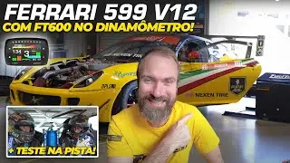 Ferrari V12 NITRO de FuelTech FT600 no dinam&ocirc;metro + DRIFT pela primeira vez na minha vida!