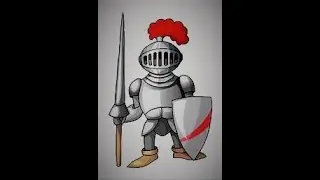 Drawing a knight (with sword and shield)