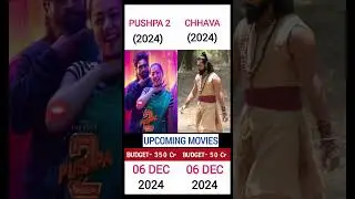 CHHAVA 🆚 PUSHPA 2, UPCOMING MOVIES IN DECEMBER 2024 UPDATES. #chhava #pushpa2 #alluarjun #collection