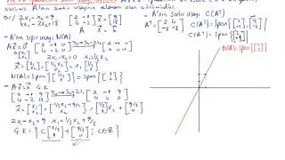45) Lineer cebir - Ax=b ifadesinin satır uzayı çözümü