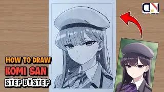 Easy drawing Komi San step by step | Anime drawing tutorial | easy to draw