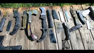 KNIFE RUST TEST PART 1 - UNTIL THEY RUST - OR NOT - RUST RESISTANCE KNIVE TEST -COROSSION BLADE TEST
