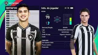 Editar Face Habilidades Kevin Botafogo PES 2021 (Usando Copiar Base)