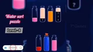 water sort puzzle level-8 / mobile game play steps and tricks
