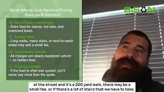 What Affects Junk Removal Pricing by Bison Junk Removal in San Jose, CA
