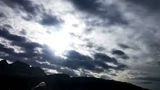 Clouds & Sun rays - Sunny Fall Day  Time Lapse