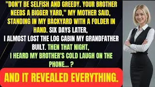 DON BE GREEDY  BROTHER NEEDS A BIGGER YARD, MOM SAID  I ALMOST LOST MY CABIN THEN I HEARD HIS LAUGH