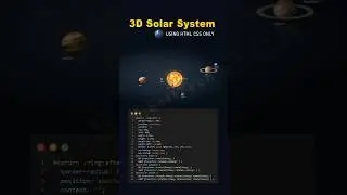 Solar System of Galaxy Animation Pure CSS and HTML | Solar System Animation CSS #shorts #solarsystem