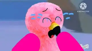 Flamingo react to a jumpscare and cry