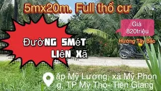 TG98⛳️B&aacute;n nền đất mặt tiền đường th&ocirc;ng rộng 5m&eacute;t. D&acirc;n cư hiện hữu.