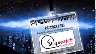Paddock Pass with Stopwatch Hospitality