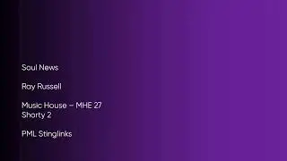 Soul News - Ray Russell | Music House (MHE 27) [Full Track] - PML Stinglinks #585