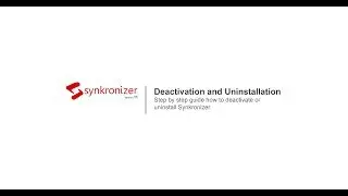 Deactivation or Uninstallation of Synkronizer - Best Excel Compare Tool