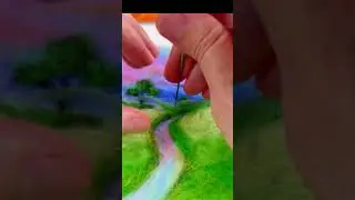 Needle Felted Landscape Painting #felt