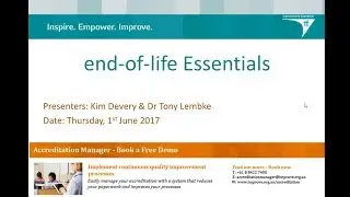 qiCommunity Webinar, End of Life Essentials Project