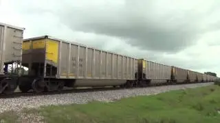 BNSF 8411 Leads a Loaded Coal Train - Cat Spring, TX