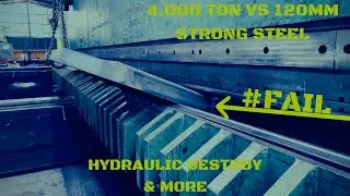 Hydraulicpress 4000 ton vs 120mm strong steel #fail #gonewrong #4000ton