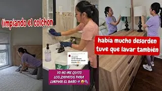 LIMPIANDO EL BA&Ntilde;O CON ZAPATOS YO NO ME LOS QUITO, TAMBIEN LIMPIE EL COLCHON Y EL DORMITORIO
