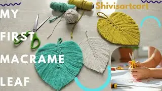Macrame Leaf DIY | First Time Try with Yarn | How to Make Macrame Leaf #diy #macrame #youtube