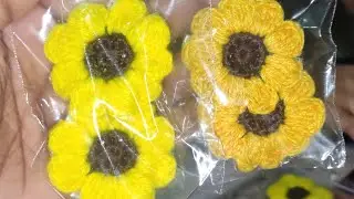 Sunflower Hair Pin #bhawnagupta #crochet #crochetprojects #art #crochetaccessories #sunflower #clip 