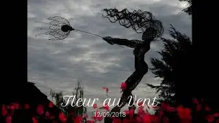 Sculpture fleur au vent...Wire Sculptor