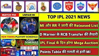 IPL 2021 - 8 BIG News For IPL on 9 Oct (Playoff Schedule, Mega Auction, RCB Strategy, MI-SRH Fixed)